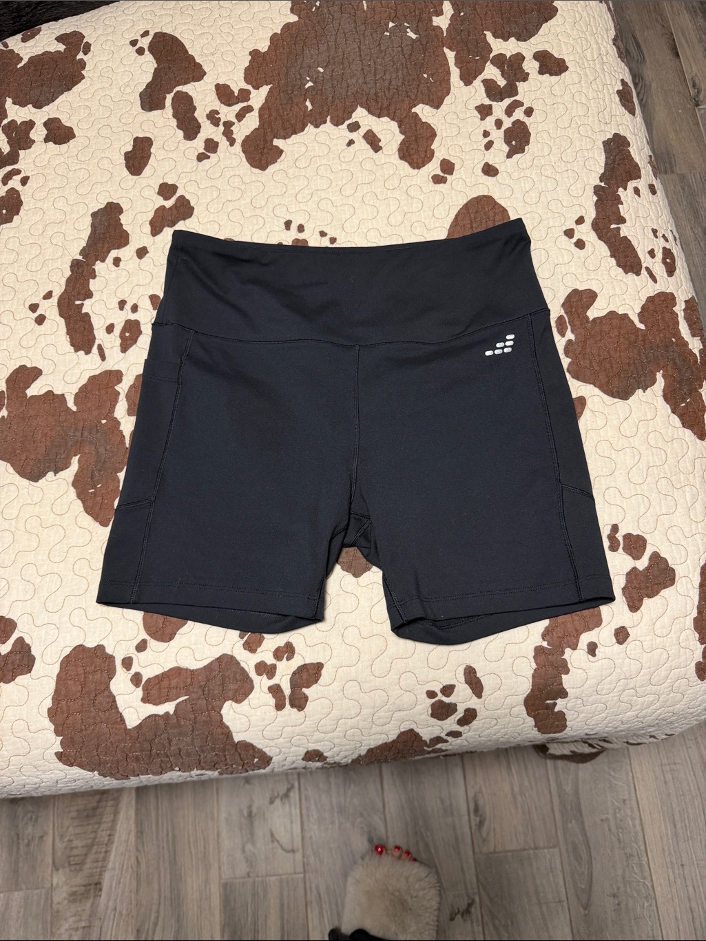 Bcg Black Mid-Rise Bike Shorts